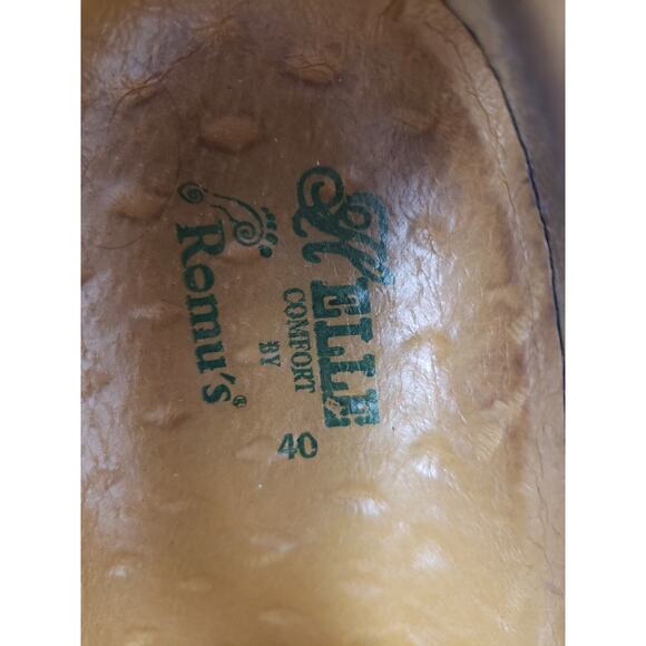 (J5) Helle Comfort Romu's Womens Shoes Size 40 Leather Side Zip Loafer Snake - Picture 7 of 7